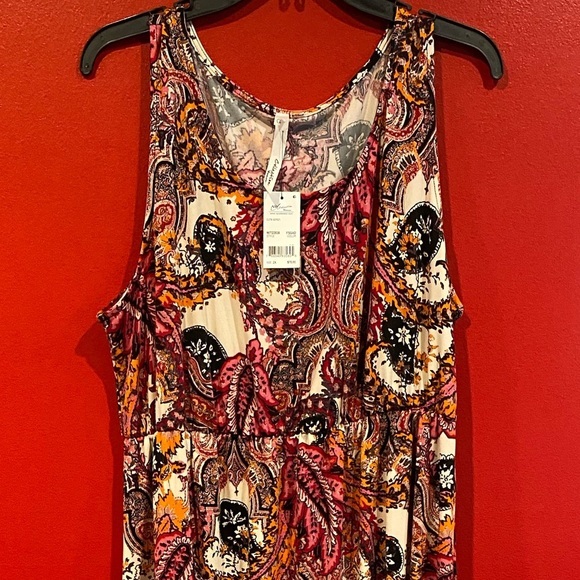 NY Collection Womens Plus Hi-Low Printed Casual Dress - Picture 2 of 8